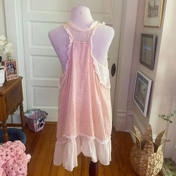 The Pyramid Collection dress Floral Ruffle  Lace  Shabby Chic Boho Layered XL - Picture 9 of 10